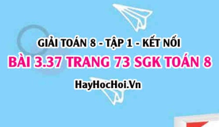 Giải bài 3.37 trang 73 Toán 8 Tập 1 SGK Kết nối tri thức